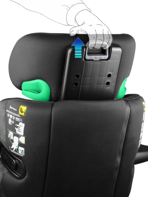 ELISEO Carbon Renolux - Premium fotelik samochodowy Isofix R129 i-Size 100-150 cm z funkcją odchylenia