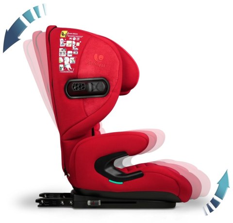 ELISEO Passion Renolux - Premium fotelik samochodowy Isofix R129 i-Size 100-150 cm z funkcją odchylenia