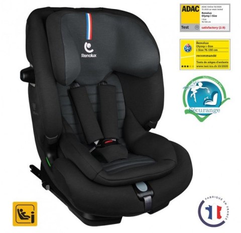 Fotelik Samochodowy Renolux Olymp 9-36 kg Carbon Softness® R129 i-Size (76-150 cm)