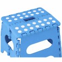 Stołek Składany Podnóżek Stopień Taboret Antypoślizgowy Niebieski 24x19 cm