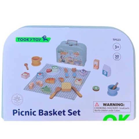 TOOKY TOY Zestaw Piknikowy Owoce do Krojenia Zestaw Śniadaniow