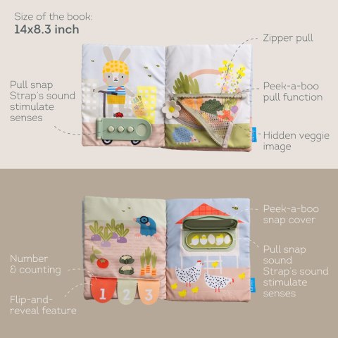 Książeczka Edukacyjna Taf Toys z 12 Aktywnościami - Rozwój Motoryczny, Matematyczny i Kreatywność