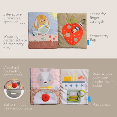 Książeczka Edukacyjna Taf Toys z 12 Aktywnościami - Rozwój Motoryczny, Matematyczny i Kreatywność