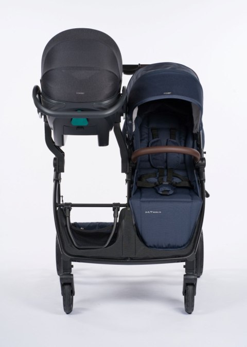 M.Twin x Wózek Bliźniaczy Mast Swiss Design - Blueberry (Koła Light)