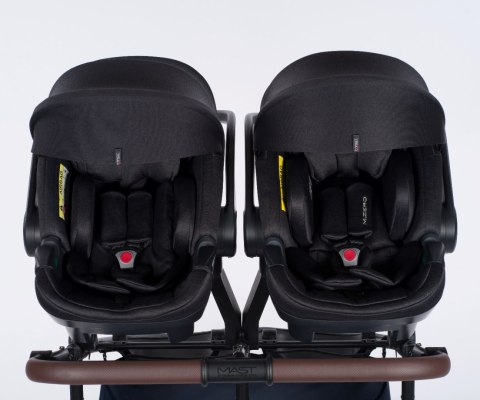 M.Twin x Wózek Bliźniaczy Mast Swiss Design - Dark Grey (Koła Light)