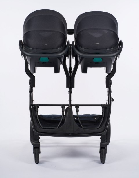 M.Twin x Wózek Bliźniaczy Mast Swiss Design - Dark Grey (Koła Light)