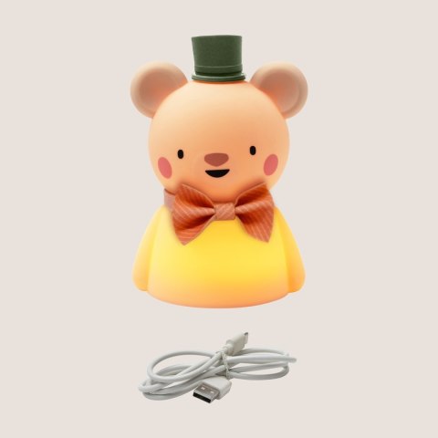 Taf Toys Lampka Nocna Mały Miś - silikonowa, łagodna lampka dla niemowląt