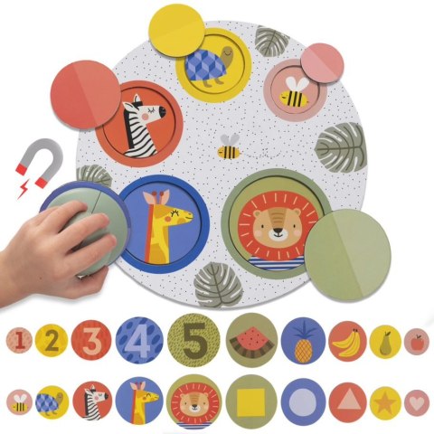Taf Toys Puzzle Magnetyczne A Kuku - Gra Rozwojowa z Łapaczem Magnesów