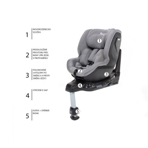 VOYAGER 2 fotelik samochodowy 0-18 kg Silver grey