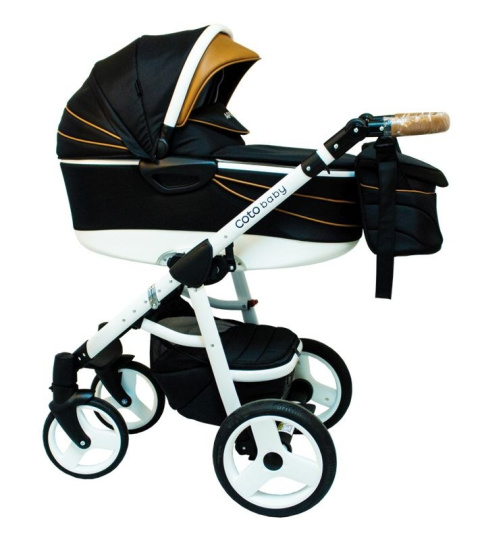 APRILIA 3w1 Coto Baby wózek wielofunkcyjny z fotelikiem 0m+ / black-brown eco