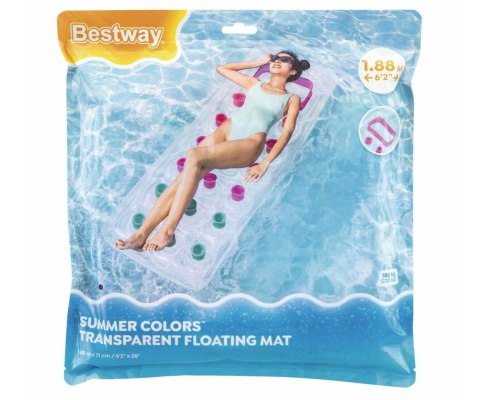 Bestway 43040 Dmuchany materac plażowy Biały mat 1.88m x 71cm