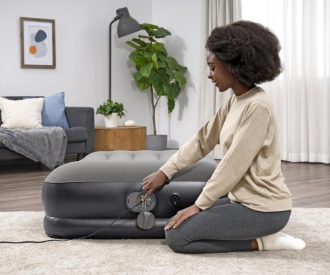 Bestway 671BT Materac dmuchany turystyczny z wbudowaną pompą powietrza Tritech Twin 1.91m x 97cm x 3