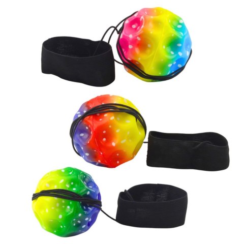 Piłka Do Odbijania Na Gumce Sensoryczna Z Wgłębieniami Kolorowa 6 cm