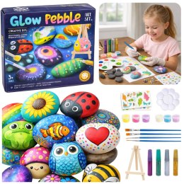 Zestaw Kreatywny DIY Malowanie Kamieni Świecących Dla Dzieci