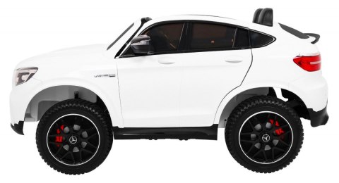 Auto Mercedes GLC 63S dla dzieci Biały SUV + Napęd 4x4