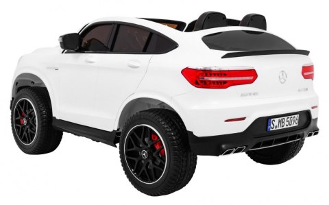 Auto Mercedes GLC 63S dla dzieci Biały SUV + Napęd 4x4