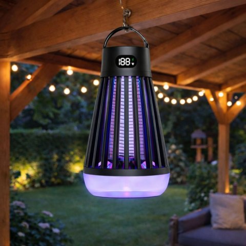 Elektryczna Lampka Owadobójcza Na Komary Światło UV Czarna