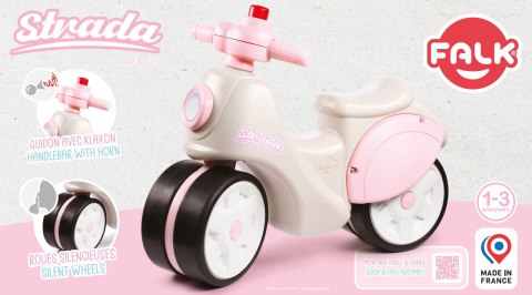 FALK Jeździk Scooter Strada Retro Dla Dziewczynki Ciche Opony od 1 Roku