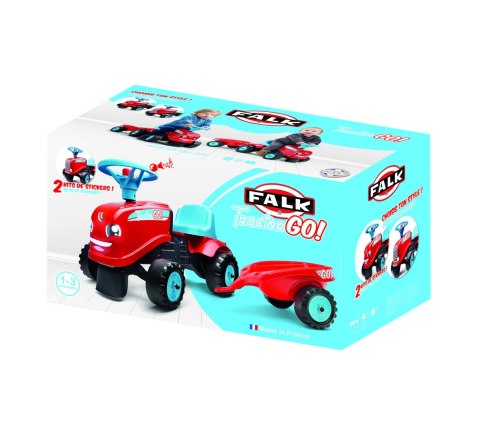 FALK Jeździk Traktor Go! z Przyczepą Czerwony 1-3 lat