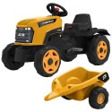 FALK Traktor na Pedały JCB Fastrac z Przyczepą Otwierana Maska 2-6 lat