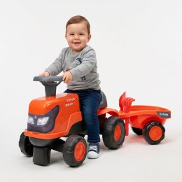 FALK Traktorek Kubota Pomarańczowy z Przyczepką Ciche Koła + akc.1-3 lata