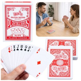 Klasyczne Karty Do Gry Plastikowa Powłoka Talia Czerwone