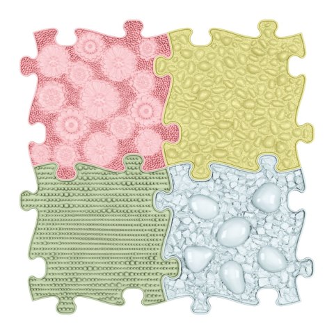WOOPIE Zestaw Mat Sensorycznych 4szt Kolory Pastelowe