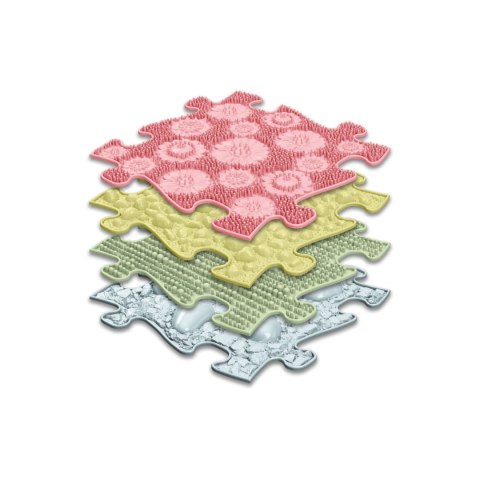 WOOPIE Zestaw Mat Sensorycznych 4szt Kolory Pastelowe