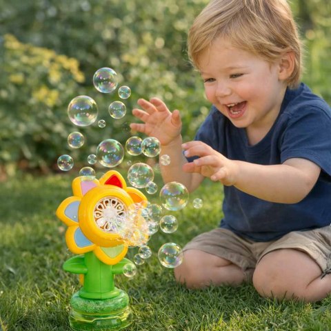 Maszynka do baniek mydlanych automat generator kwiatek bańki światła