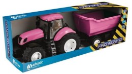 Duży traktor z wywrotką Różowy Adriatic #G3