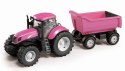 Duży traktor z wywrotką Różowy Adriatic #G3