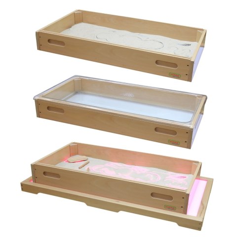 MASTERKIDZ Prostokatna Taca Do Zabawy Piaskiem Do Panelu Świetlnego LED STEM