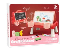 Wielofunkcyjna Dwustronna Tablica 2w1 Do Rysowania Malowania Zmazywalna Kredowa Stolik Różowa