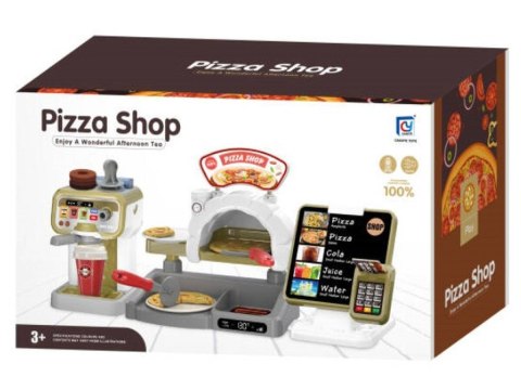 Zestaw do Pieczenia Pizzy Edukacyjna Zabawka Sklep Pizzeria Pizza Ekspres Do Kawy Kasa Fiskalna