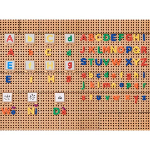 MASTERKIDZ Alfabet Zestaw Liter (Dużych i Małych) do Paneli Ściennych STEM 122 el.