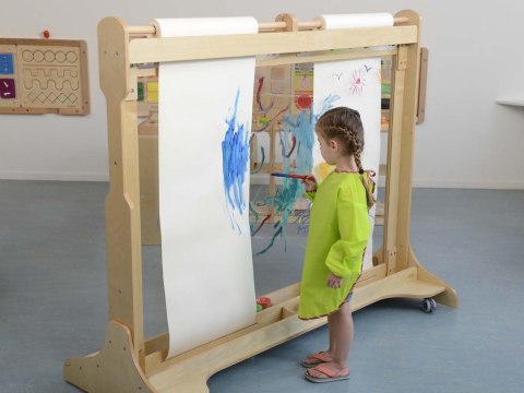 MASTERKIDZ Ogromna Drewniana Sztaluga Okienna Do Malowania