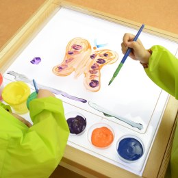 MASTERKIDZ Rama Sensoryczna - Panel LED + Przezroczysta Taca Do Malowania