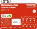 MASTERKIDZ Kolorowe Kołeczki Jumbo do Tablicy STEM 64 Szt. - 8 Kolorów