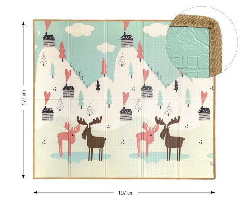 MILLY MALLY Mata piankowa składana Play Pastel Deer T1