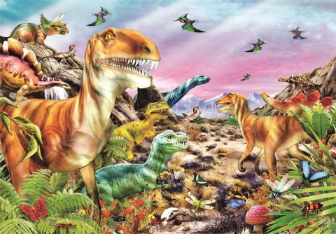 Puzzle 104 Super Color KRAINA DINOZAURÓW Clementoni 25768