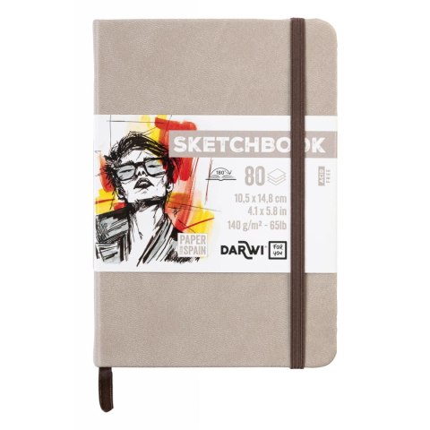 Szkicownik DARWI A6 140g Szarobrązowy