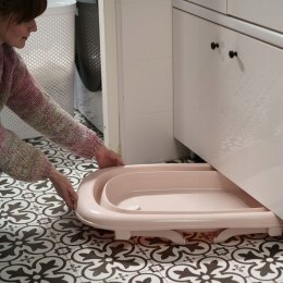 TEGA FB-004-119 Wanienka składana z odpływem beżowy