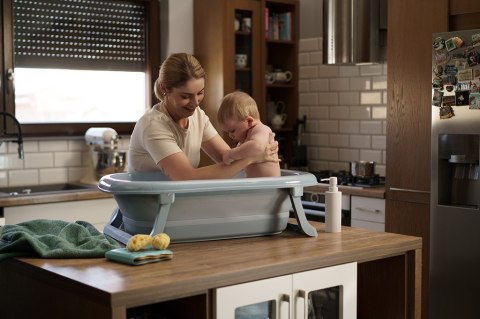 TEGA FB-004-129 Wanienka składana z odpływem j.niebieski