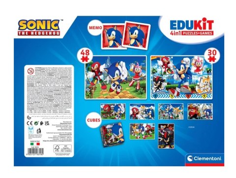 Zestaw Edukacyjny Puzzle Memo Klocki SONIC Clementoni 18318
