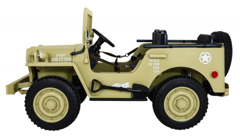 Autko Wojskowe Retro Strong dla 3 dzieci Matcha