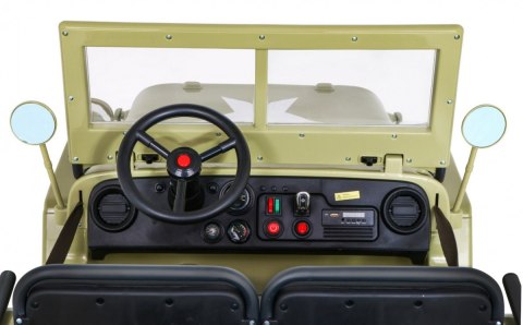 Autko Wojskowe Retro Strong dla 3 dzieci Matcha