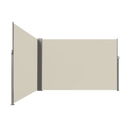 Markiza narożna boczna tarasowa LUARO parawan zwijany 180 x 620 cm beżowy