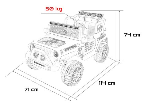Pojazd Jeep BEAST 4x4 Biały
