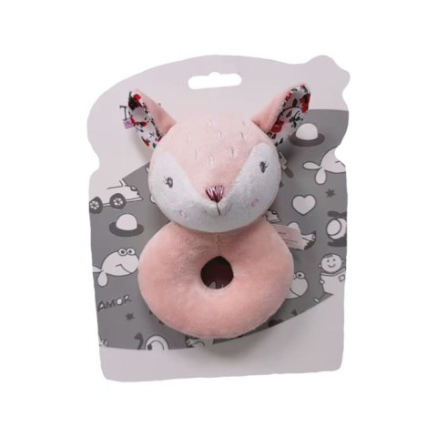 AXIOM 9562 Grzechotka Lisek różowy 14 cm