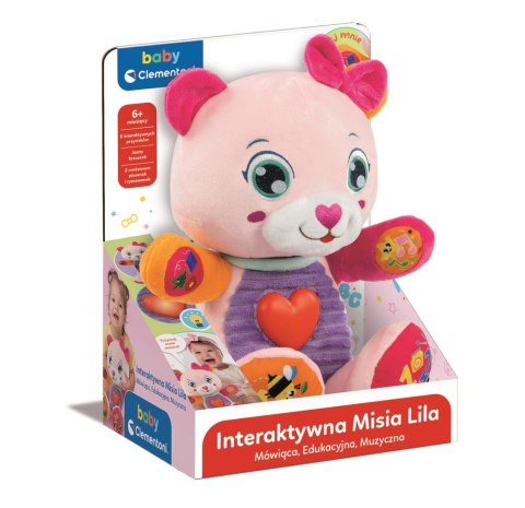 Interaktywna Misia Lila Mówiąca Maskotka Język Polski Clementoni 50387